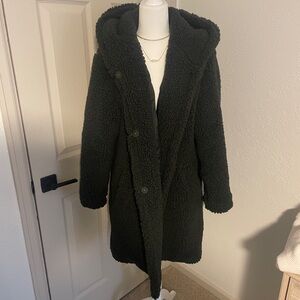 Lucky Brand Dark Green Teddy Jacket